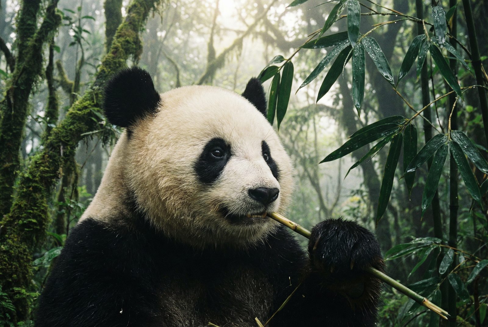 抖音风熊猫吃竹子视频